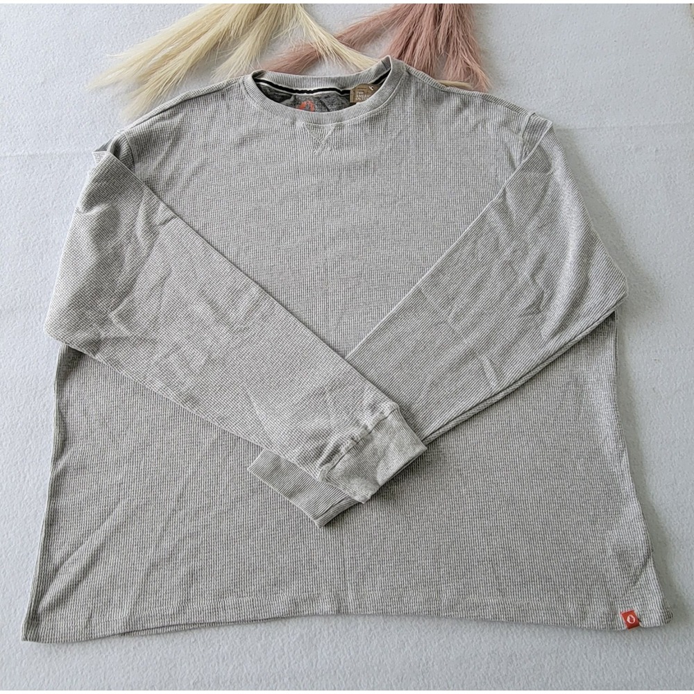 New American Outdoorsman Men Sz   3X Light Grey‎ Heather Thermal Shirt Stretch